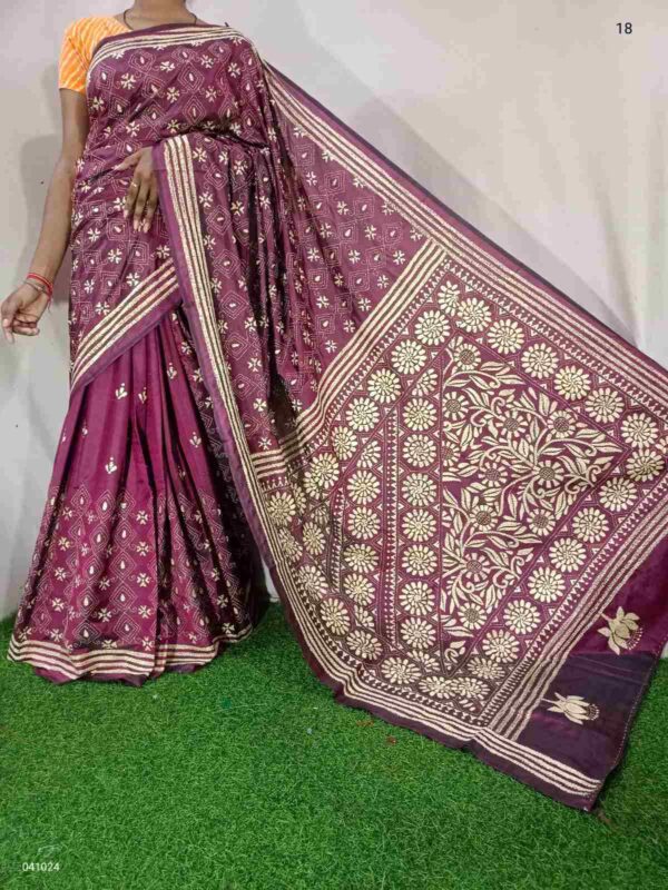 Kantha Stitched Saree