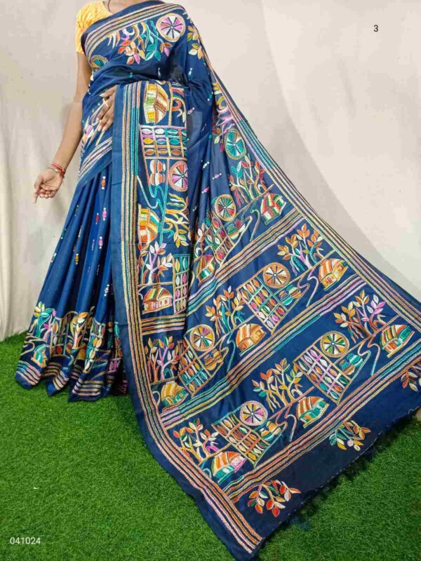 Kantha Stitched Saree