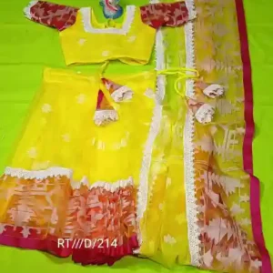 Ready to Wear Dhakai Maslin Saree for Kids