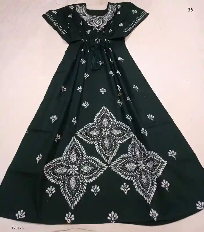 Kantha Stitched Kaftan Nighty 1 Kantha Stitched Kaftan Nighty