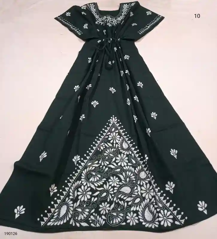 Kantha Stitched Kaftan Nighty 1 Kantha Stitched Kaftan Nighty