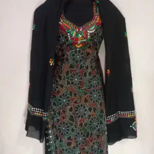 Reverse Kantha Stitched Salwar