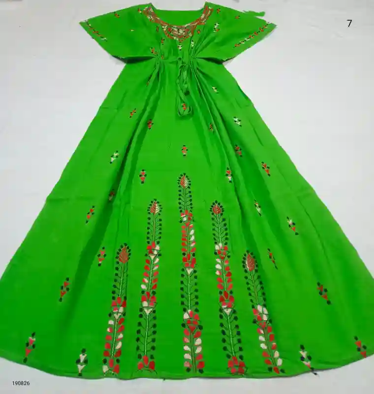 Kantha Stitched Kaftan Nighty 1 Kantha Stitched Kaftan Nighty