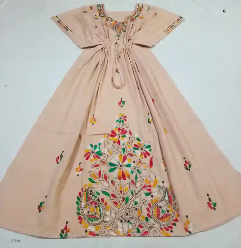 Kantha Stitched Kaftan Nighty 1 Kantha Stitched Kaftan Nighty