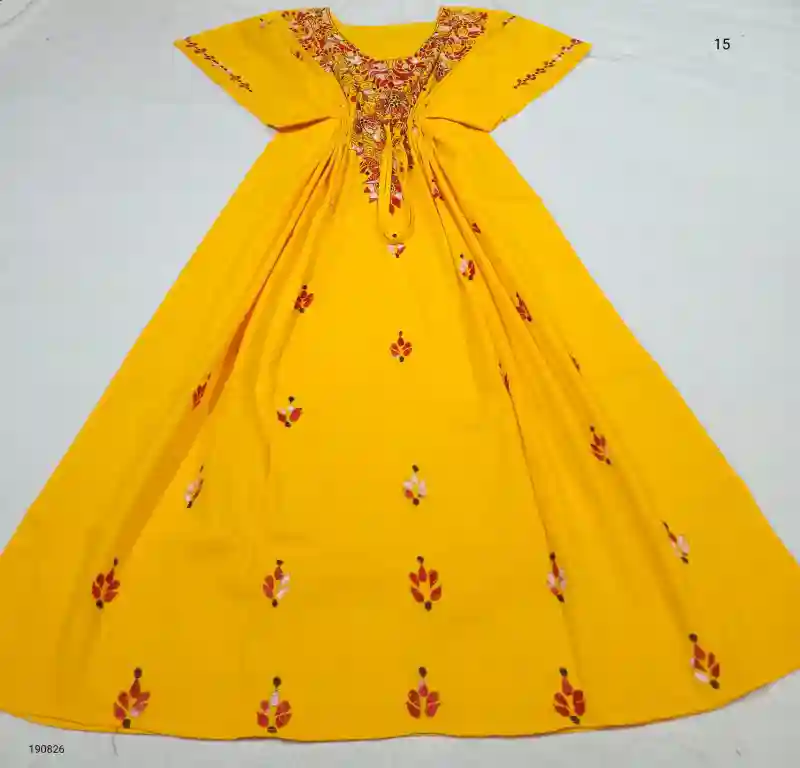 Kantha Stitched Kaftan Nighty 1 Kantha Stitched Kaftan Nighty