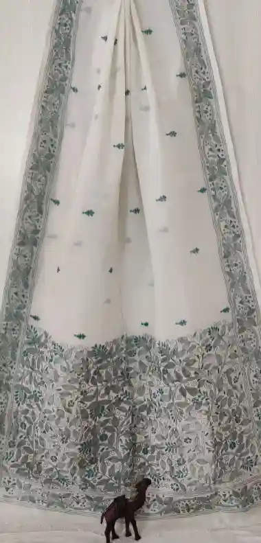 Kantha Stitched Cotton Saree 1 Kantha Stitched Cotton Saree