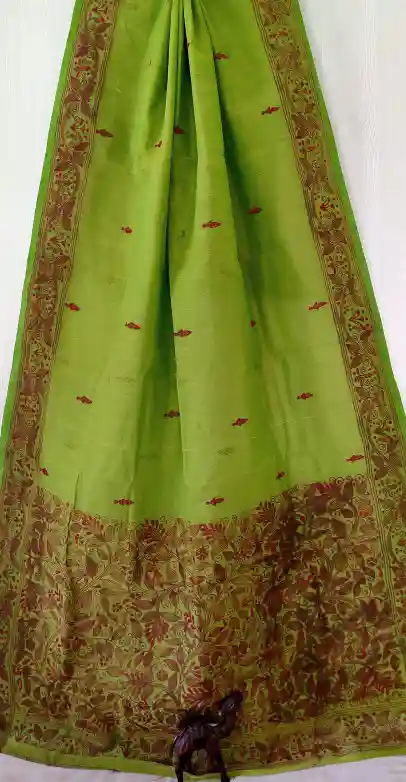 Kantha Stitched Cotton Saree 1 Kantha Stitched Cotton Saree