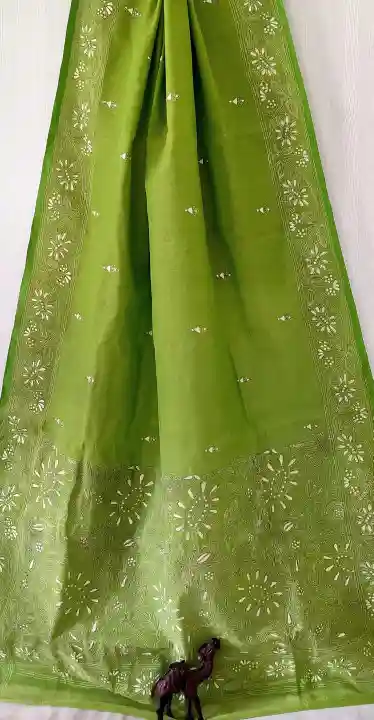 Kantha Stitched Cotton Saree 1 Kantha Stitched Cotton Saree