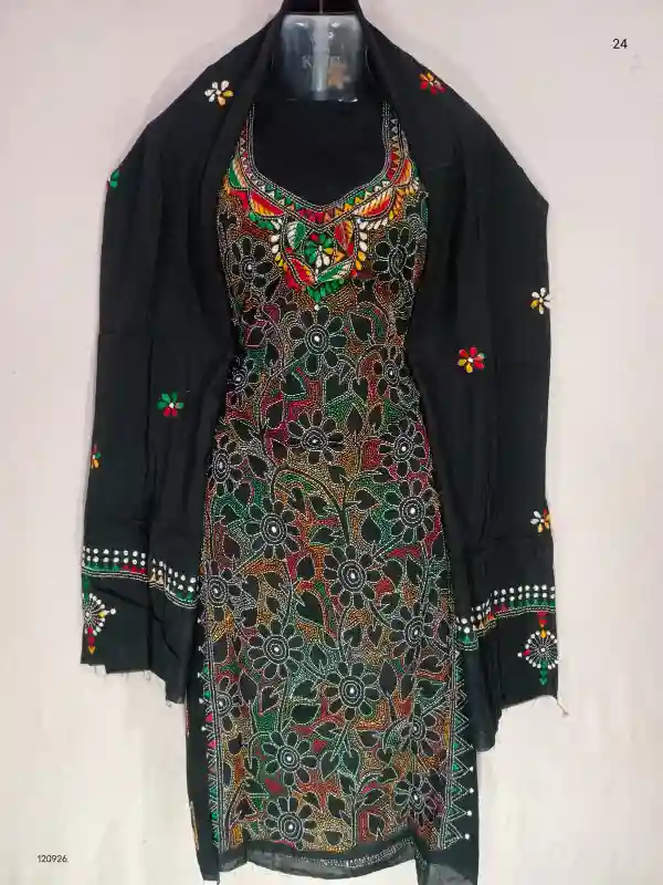 Reverse Kantha Stitched Salwar 1 Reverse Kantha Stitched Salwar