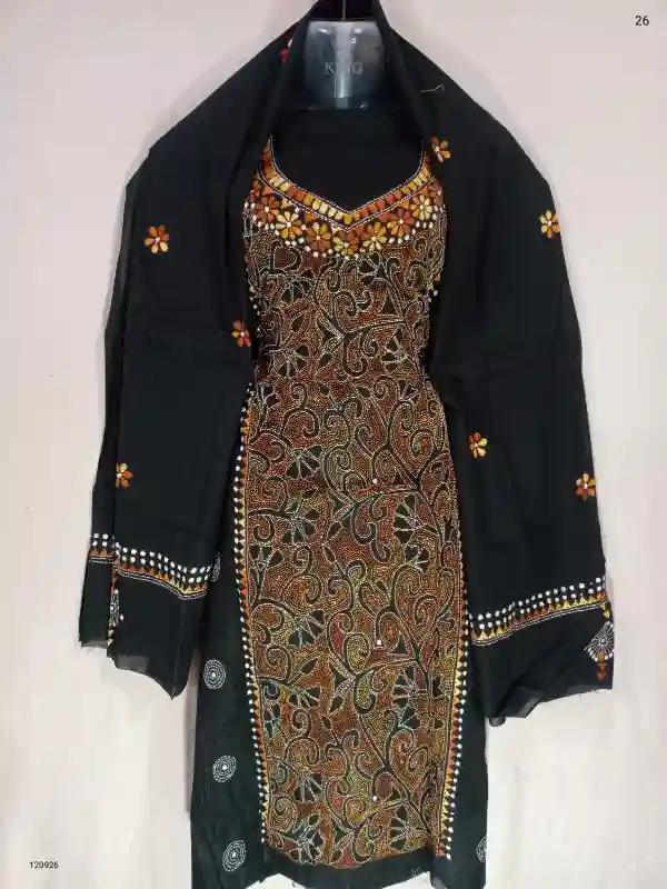 Reverse Kantha Stitched Salwar 1 Reverse Kantha Stitched Salwar